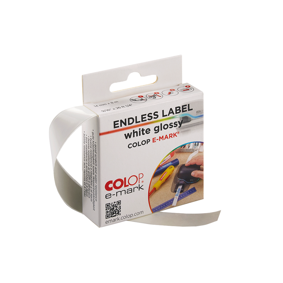 COLOP e-mark® endless label white glossy